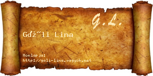 Gáli Lina névjegykártya